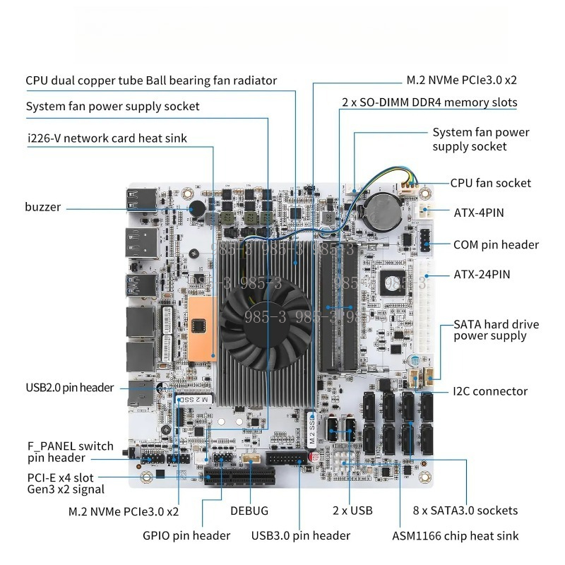 Mini ITX White M11 NAS Motherb - Mini Itx Dual 2.5G Nas Motherboard recension och pris